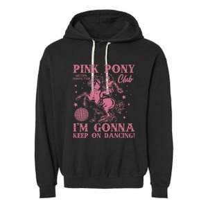 Pony And Heels Lover Clubs Disco Birthday Cowgirl Garment-Dyed Fleece Hoodie