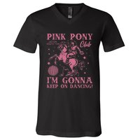 Pony And Heels Lover Clubs Disco Birthday Cowgirl V-Neck T-Shirt