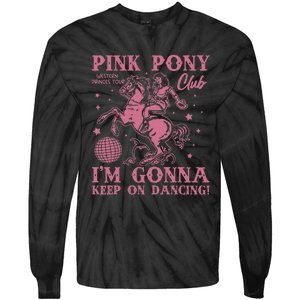 Pony And Heels Lover Clubs Disco Birthday Cowgirl Tie-Dye Long Sleeve Shirt