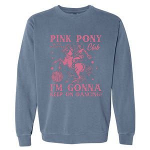 Pony And Heels Lover Clubs Disco Birthday Cowgirl Garment-Dyed Sweatshirt