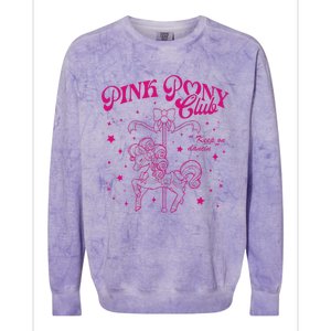 Pony And Heels Lover P.Ink Clubs Disco P.Ink Western Gift Colorblast Crewneck Sweatshirt