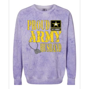 Proud Army Husband Military Pride Colorblast Crewneck Sweatshirt