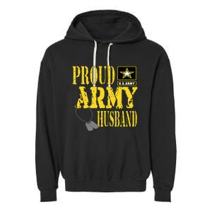 Proud Army Husband Military Pride Garment-Dyed Fleece Hoodie