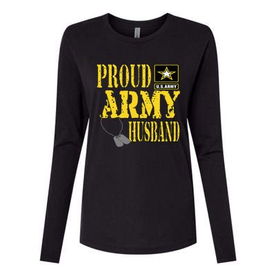 Proud Army Husband Military Pride Womens Cotton Relaxed Long Sleeve T-Shirt