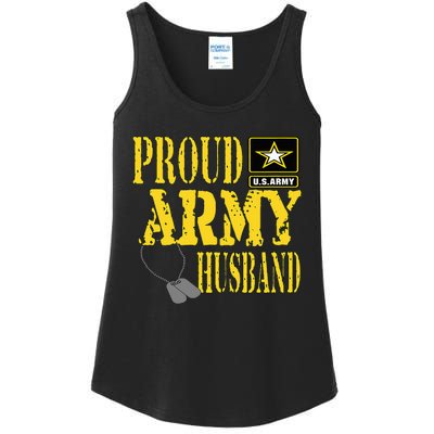 Proud Army Husband Military Pride Ladies Essential Tank