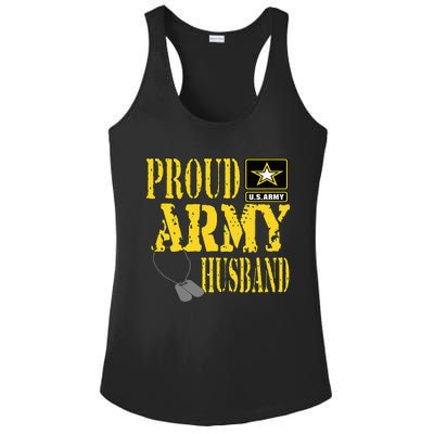 Proud Army Husband Military Pride Ladies PosiCharge Competitor Racerback Tank