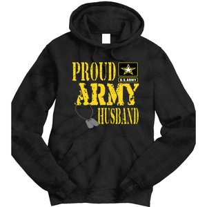 Proud Army Husband Military Pride Tie Dye Hoodie