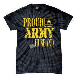 Proud Army Husband Military Pride Tie-Dye T-Shirt