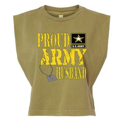 Proud Army Husband Military Pride Garment-Dyed Women's Muscle Tee