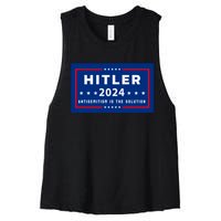 Pres. A Hitler Hitler 2024 Antisemitism Is The Solution Limited Women's Racerback Cropped Tank