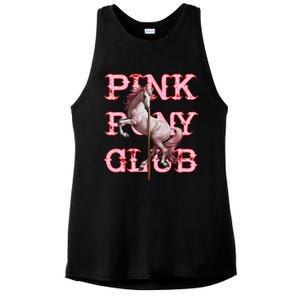 Pony And Heels Lover P.Ink Clubs Disco Birthday Cowgirl Gift Ladies PosiCharge Tri-Blend Wicking Tank