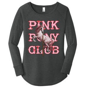 Pony And Heels Lover P.Ink Clubs Disco Birthday Cowgirl Gift Women's Perfect Tri Tunic Long Sleeve Shirt