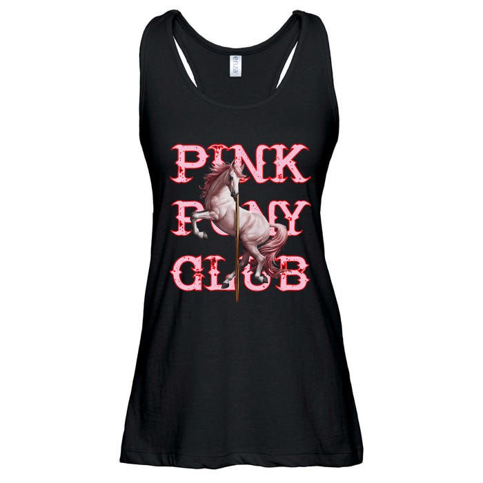 Pony And Heels Lover P.Ink Clubs Disco Birthday Cowgirl Gift Ladies Essential Flowy Tank