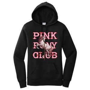 Pony And Heels Lover P.Ink Clubs Disco Birthday Cowgirl Gift Women's Pullover Hoodie