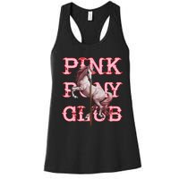 Pony And Heels Lover P.Ink Clubs Disco Birthday Cowgirl Gift Women's Racerback Tank