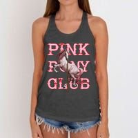 Pony And Heels Lover P.Ink Clubs Disco Birthday Cowgirl Gift Women's Knotted Racerback Tank