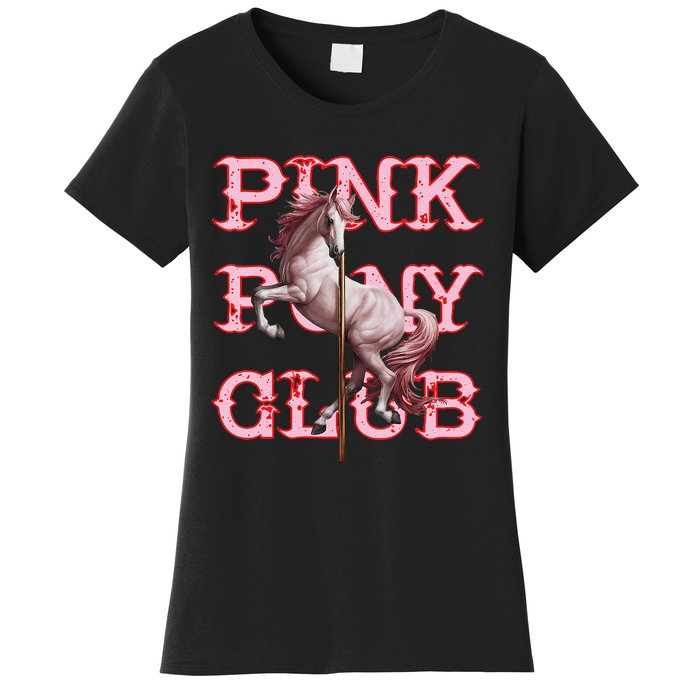 Pony And Heels Lover P.Ink Clubs Disco Birthday Cowgirl Gift Women's T-Shirt