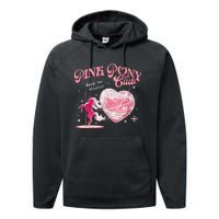 Pony And Heels Lover P.Ink Clubs Disco Birthday Cowgirl Gift Performance Fleece Hoodie