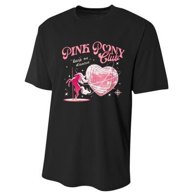 Pony And Heels Lover P.Ink Clubs Disco Birthday Cowgirl Gift Performance Sprint T-Shirt