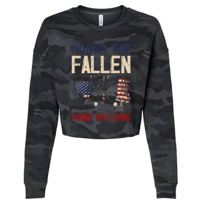 Proud American Honor The Fallen Thank You Cropped Pullover Crew