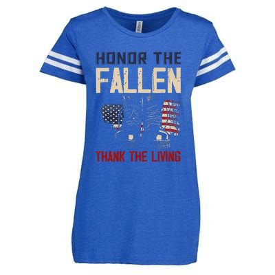 Proud American Honor The Fallen Thank You Enza Ladies Jersey Football T-Shirt