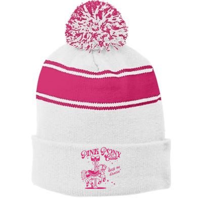 Pony And Heels Lover Clubs Cowgirl Stripe Pom Pom Beanie