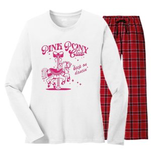 Pony And Heels Lover Clubs Cowgirl Women's Long Sleeve Flannel Pajama Set 