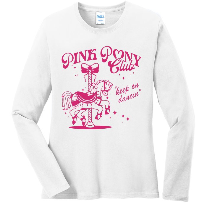 Pony And Heels Lover Clubs Cowgirl Ladies Long Sleeve Shirt