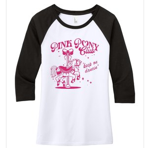 Pony And Heels Lover Clubs Cowgirl Women's Tri-Blend 3/4-Sleeve Raglan Shirt