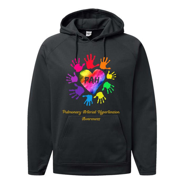 Pulmonary Arterial Hypertension Awareness Colored Performance Fleece Hoodie