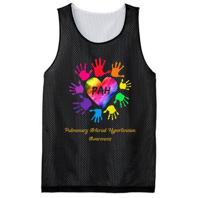 Pulmonary Arterial Hypertension Awareness Colored Mesh Reversible Basketball Jersey Tank