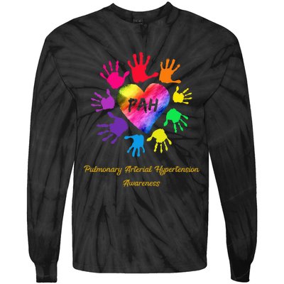 Pulmonary Arterial Hypertension Awareness Colored Tie-Dye Long Sleeve Shirt