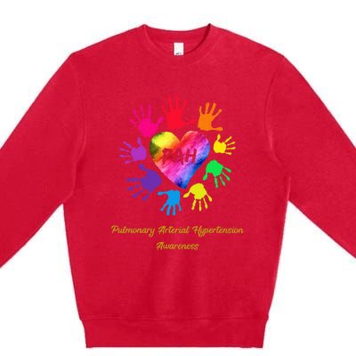 Pulmonary Arterial Hypertension Awareness Colored Premium Crewneck Sweatshirt