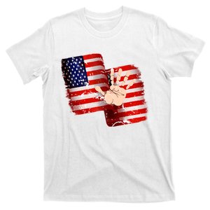 Pledge Allegiance Hand Made USA 4th Of July US Flag Day T-Shirt