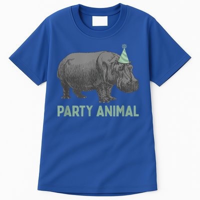 Party Animal Hippo Birthday Gift Funny Hippo Birthday Gift Tall T-Shirt