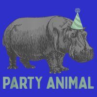 Party Animal Hippo Birthday Gift Funny Hippo Birthday Gift Button