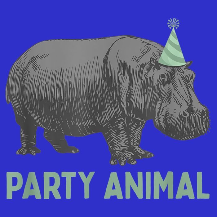 Party Animal Hippo Birthday Gift Funny Hippo Birthday Gift Button