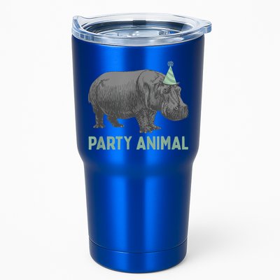 Party Animal Hippo Birthday Gift Funny Hippo Birthday Gift Tumbler
