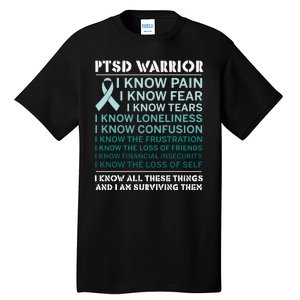 PTSD Awareness Hope Support Love Ribbon Tall T-Shirt