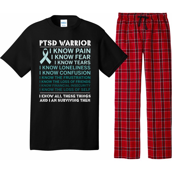 PTSD Awareness Hope Support Love Ribbon Pajama Set