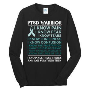 PTSD Awareness Hope Support Love Ribbon Tall Long Sleeve T-Shirt