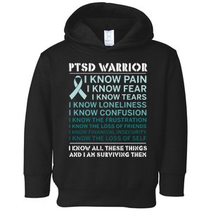 PTSD Awareness Hope Support Love Ribbon Toddler Hoodie