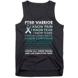 PTSD Awareness Hope Support Love Ribbon Tank Top