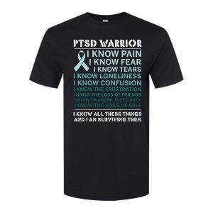 PTSD Awareness Hope Support Love Ribbon Softstyle CVC T-Shirt