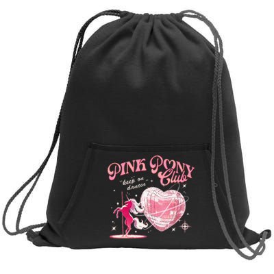 Pony And Heels Lover Clubs Disco Birthday Cowgirl Sweatshirt Cinch Pack Bag