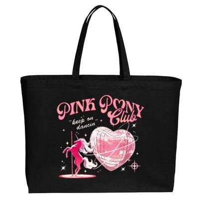 Pony And Heels Lover Clubs Disco Birthday Cowgirl Cotton Canvas Jumbo Tote