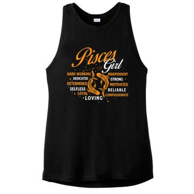 Pisces Astrology Horoscope Zodiac Sign Birthday Gift Ladies PosiCharge Tri-Blend Wicking Tank