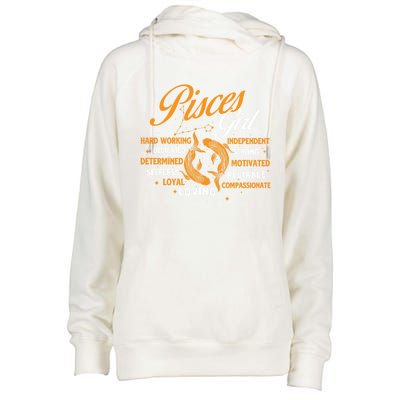 Pisces Astrology Horoscope Zodiac Sign Birthday Gift Womens Funnel Neck Pullover Hood