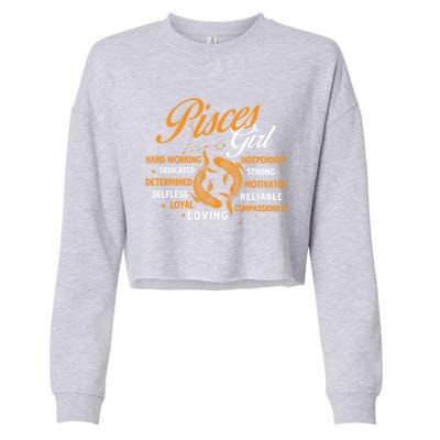 Pisces Astrology Horoscope Zodiac Sign Birthday Gift Cropped Pullover Crew