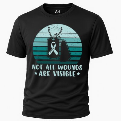 PTSD Awareness Hope Support Love Not All Wounds Are Visible Performance Shirt